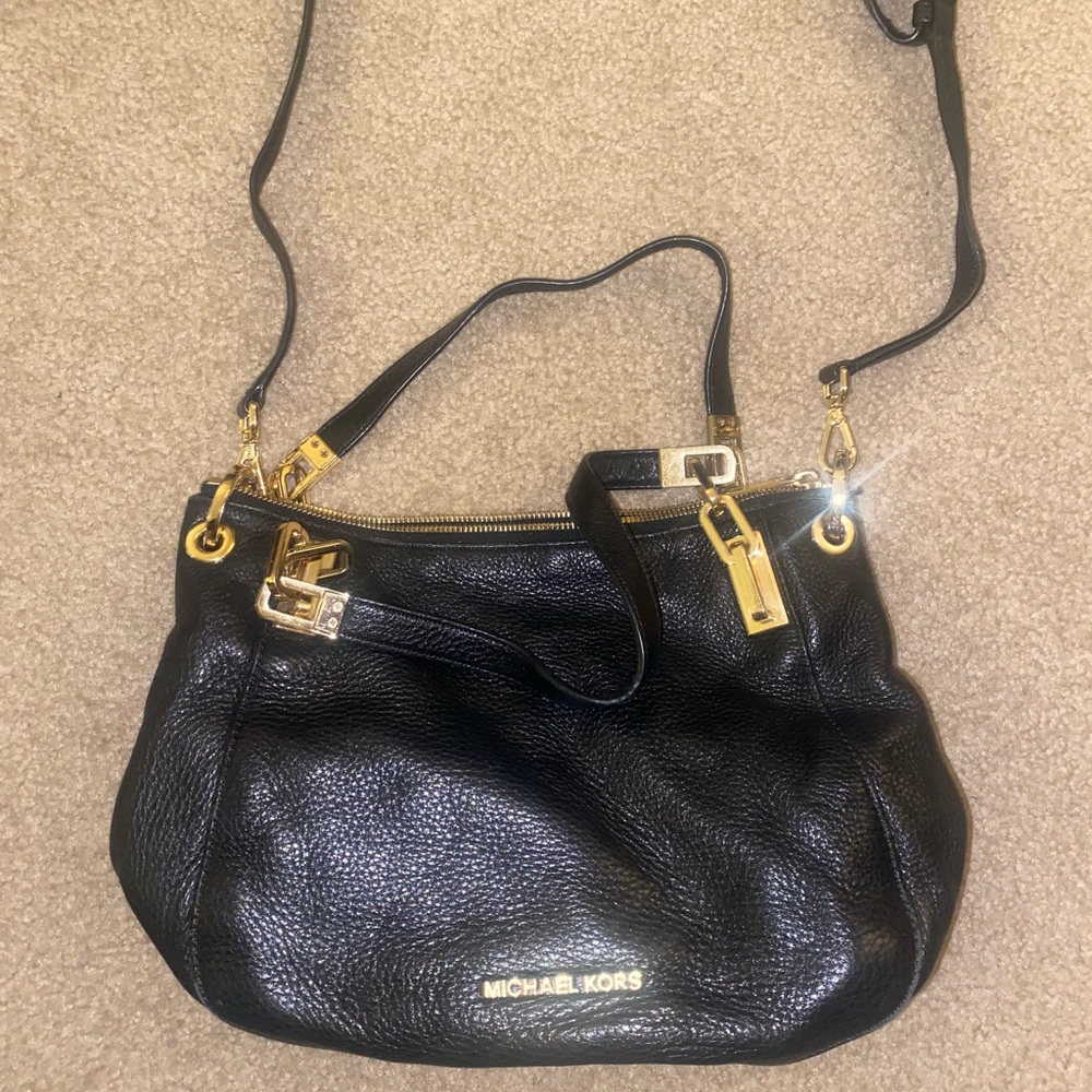 Michael Kors black over the shoulder purse